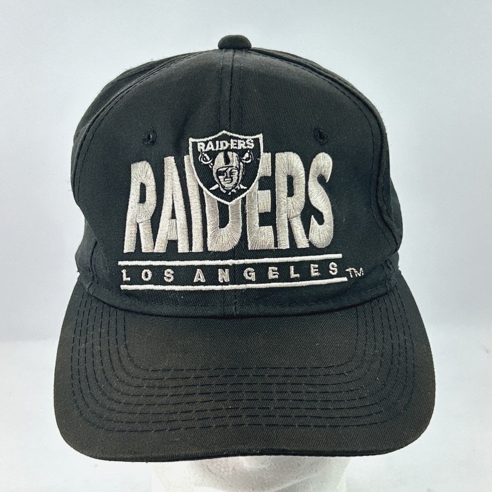 Vintage Los Angeles Raiders Script Hat Cap Snap Back Drew Pearson Embroidered